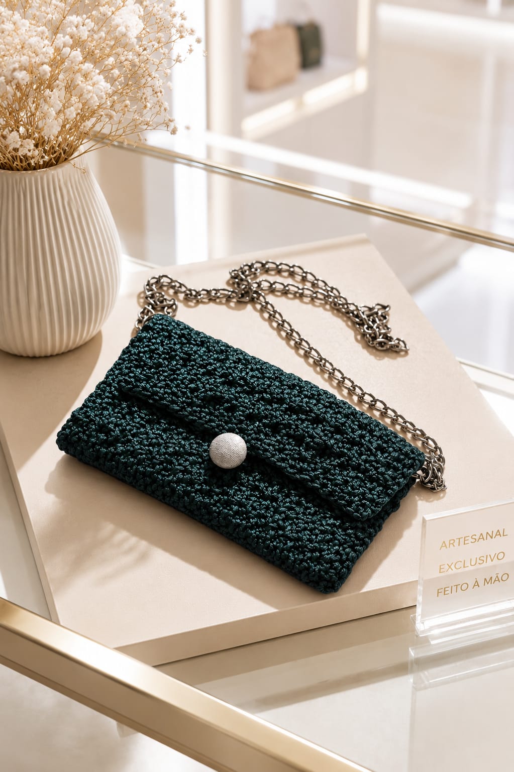 Bolsa Anna artesanal em crochê