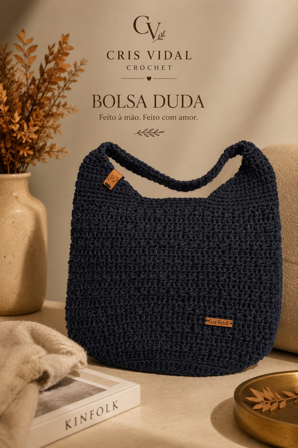 Bolsa Duda artesanal em crochê