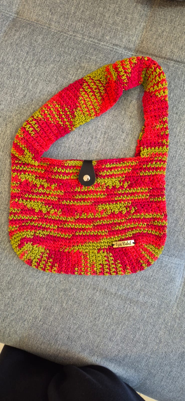 Bolsa Outono artesanal em crochê